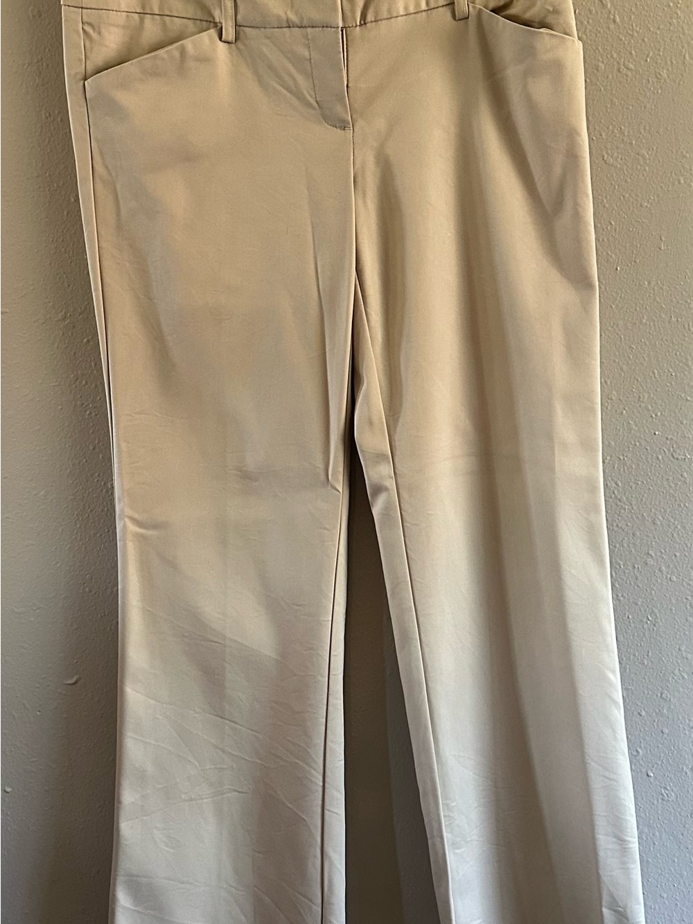 Willi Smith Women's Boot Cut Pants in Light Beige